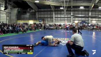 133 lbs 1st Place Match - Adam Schaeublin, Trinity College (Connecticut) vs Gabriel Leo-Esparolini, Johnson & Wales University (Rhode Island)