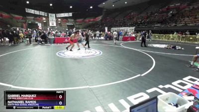 220 lbs 7th Place Match - Gabriel Marquez, Top Dog Wrestling Club vs Nathaniel Ramos, South High School Wrestling