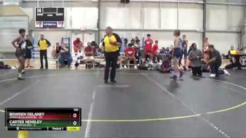 130 lbs Round 3 (6 Team) - Bowden Delaney, American Gladiators vs Carter Hensley, Team Gotcha Red