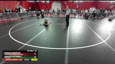 80 lbs Semifinal - Teagan Needham, Holmen Viking Wrestling Club vs Karsyn McCorkle, Wisconsin