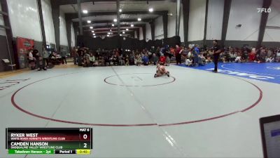 70 lbs Round 1 - Camden Hanson, Snoqualmie Valley Wrestling Club vs Ryker West, White River Hornets Wrestling Club