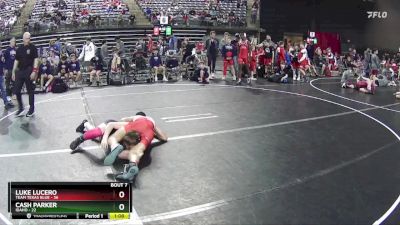 130 lbs Semis & 1st Wrestleback (8 Team) - Luke Lucero, Team Texas Blue vs Cash Parker, Idaho