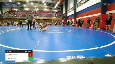 120 lbs Rr Rnd 3 - Jaxton Snelson, Bartlesville Wrestling Club vs Rayden Miller, R.A.W.