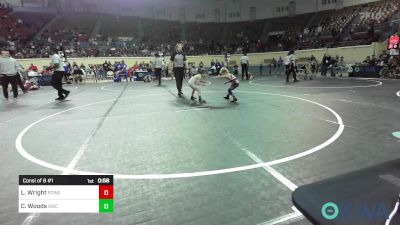 52 lbs Consi Of 8 #1 - Ledger Wright, Powerhouse Wrestling vs Conner Woods, Salina Wrestling Club