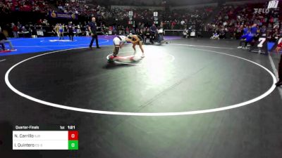 120 lbs Quarterfinal - Nathan Carrillo, St John Bosco (SS) vs Isaiah Quintero, El Dorado (SS)