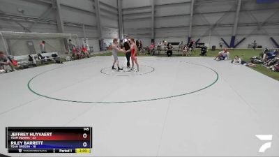 145 lbs Placement Matches (8 Team) - Jeffrey Huyvaert, Team Indiana vs Riley Barrett, Team Oregon