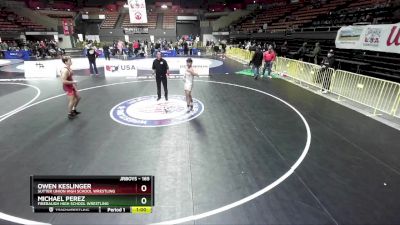 165 lbs 7th Place Match - Michael Perez, Firebaugh High School Wrestling vs Owen Keslinger, Sutter Union High School Wrestling