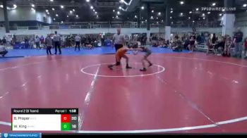 85 lbs Round 2 (6 Team) - Benjamin Proper, INTEGRITY WC vs William King, BLACKHAWK WC