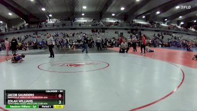 90 lbs Semifinal - Jacob Saunders, Wentzville Wrestling Federation-AAA vs Zolah Williams, Team Grind House Wrestling Club-AAA