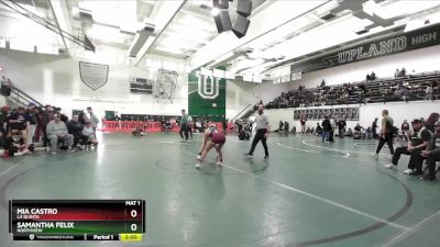 125 lbs Semifinal - SAMANTHA FELIX, Northview vs Mia Castro, La Quinta