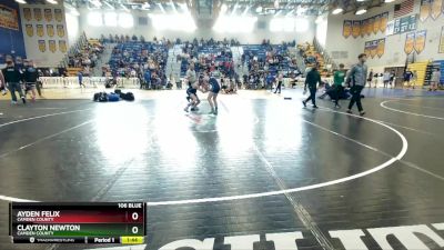 106 Blue Round 3 - Ayden Felix, Camden County vs Clayton Newton, Camden County