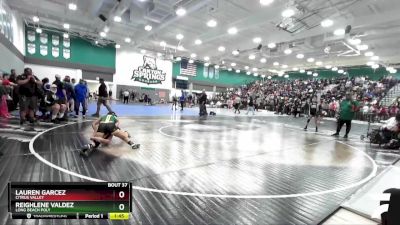 111 lbs Champ. Round 1 - Lauren Garcez, Citrus Valley vs Reighlene Valdez, Long Beach Poly