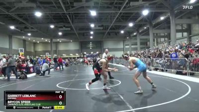 155 lbs Cons. Round 2 - Garrett LeBlanc, Emporia vs Brycon Speer, Lawrence Elite Wrestling Club