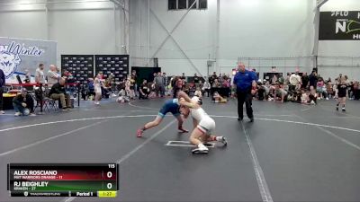 115 lbs Round 1 (4 Team) - Alex Rosciano, Mat Warriors Orange vs RJ Beighley, Kraken