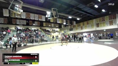 190 lbs Semifinal - Ben Bomberger, Poway vs Thomas Sandoval, Vacaville