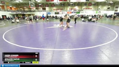 285 lbs Cons. Round 5 - Spencer Dacus, Life University vs Jaden Sonner, Campbellsville (Ky.)