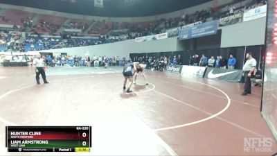 6A-220 lbs Cons. Round 5 - Hunter Cline, South Medford vs Liam Armstrong, West Linn