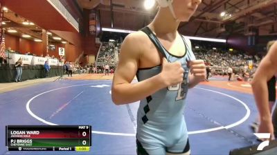 4A-132 lbs Cons. Round 1 - Logan Ward, Jackson Hole vs PJ Briggs, Cheyenne East