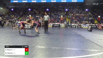 82 lbs Round Of 32 - Abe Maurer, Conemaugh Twp vs Mac Selcher, Downingtown