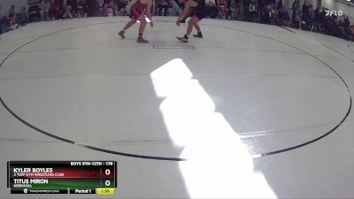 178 lbs Quarterfinal - Kyler Boyles, 2 Tuff Gym Wrestling Club vs Titus Miron, Nebraska