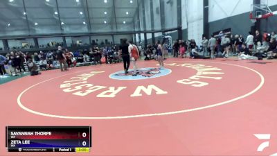 120 lbs Quarterfinal - Savannah Thorpe, WA vs Zeta Lee, WA