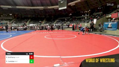 70 lbs Consi Of 8 #2 - Parker Anthony, Team Texas vs Easton Landas, Sebolt Wrestling Academy