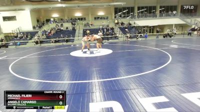 285 lbs Champ. Round 2 - Angelo Camargo, Baldwin Wallace vs Michael Filieri, Springfield