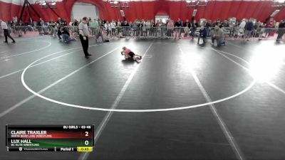 43-46 lbs Semifinal - Claire Traxler, White Bear Lake Wrestling vs Lux Hall, DC Elite Wrestling