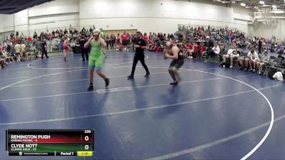 220 lbs Quarterfinals (8 Team) - Remington Pugh, Kansas Mamba vs Clyde Nott, Illinois Gold