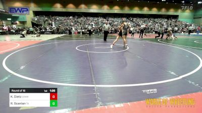 90 lbs Round Of 16 - Keaton Dietz, Cowboy Wrestling Club vs Ryder Scanlan, Team Aggression