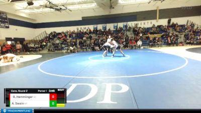 182 lbs Cons. Round 2 - Riley Hemminger, North Central vs Aris Swain, Newport