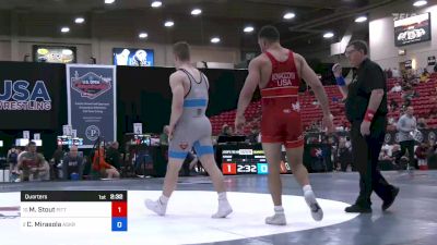 92 kg Quarters - Mac Stout, Pittsburgh Wrestling Club vs Cole Mirasola, Askren Wrestling Academy