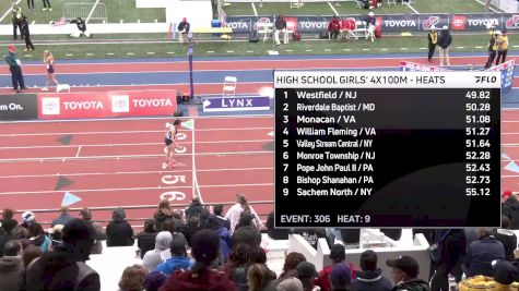 High School Girls' 4x100m Relay Event 306, Prelims 10