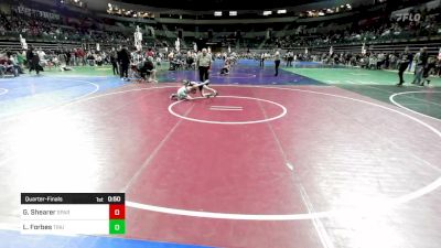 55 lbs Quarterfinal - Greyson Shearer, Sparta NJ vs Leo Forbes, Triumph Trained