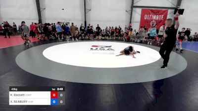 43 kg Rr Rnd 4 - Keegan Bassett, Compound/RPW vs XAVIER SEABURY, Vougar's Honors Wrestling Black