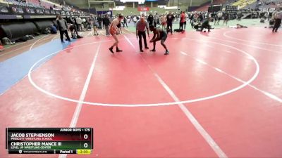 175 lbs Champ. Round 3 - Jacob Stephenson, Prescott Wrestling School vs Christopher Mance Iii, Level Up Wrestling Center