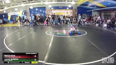 106 lbs Champ. Round 3 - Lucas Barrios, Eagle Empire vs Rocco Ruiz, Gladiator Wrestling Club