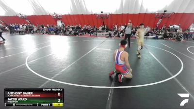 160 lbs Champ. Round 2 - Jacob Ward, Wisconsin vs Anthony Bauer, Alber Athletics Wrestling Club