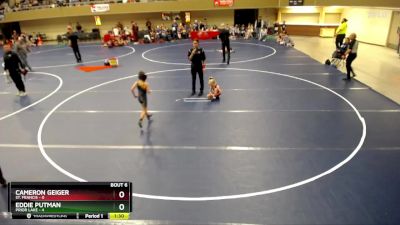 52 lbs Semis & 1st Wrestleback (8 Team) - Cameron Geiger, St. Francis vs Eddie Putman, Prior Lake