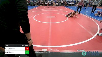 49 lbs Round Of 32 - Clay Hubler, Warner Eagles Youth Wrestling vs Reid Wells, Grove Takedown Club