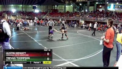 80 lbs Champ. Round 1 - Trevan Thompson, Battle Creek Brave Elite vs Austin Kiewatt, Ogallala Youth Wrestling