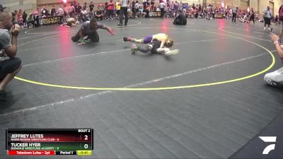 50 lbs Round 1 (6 Team) - Tucker Hyer, Donahue Wrestling Academy vs Jeffrey Lutes, Ragin Raisins Wrestling Club