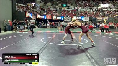 Champ. Round 1 - Jon Post, Florence-Carlton vs Nevaeh Miller, Baker