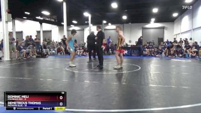 136 lbs 2nd Wrestleback (8 Team) - Dominic Meli, Colorado Red vs Demetrious Thomas, Michigan Blue