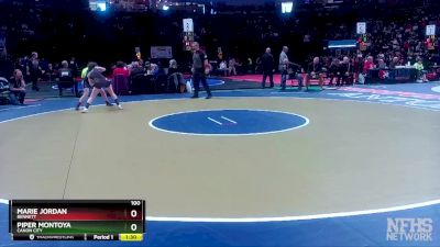 100 lbs Quarterfinal - Piper Montoya, Canon City vs Marie Jordan, Bennett