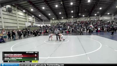 105 lbs Cons. Round 3 - Dean Christensen, Box Elder Stingers vs Braxton Droubay, Zion Thunder Wrestling Club