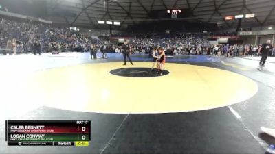 78 lbs Cons. Round 2 - Logan Conway, Lake Stevens Wrestling Club vs Caleb Bennett, PYW Cougars Wrestling Club