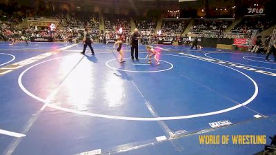 57 lbs Quarterfinal - Hanna Lollis, Sperry Wrestling Club vs Lila Carson, Lakeland Predators Of Antioch