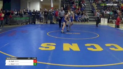 120 lbs Semifinal - Doug Zapf, Downingtown West vs Logan Macri, Canon-McMillan