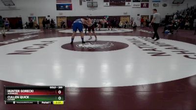 285 lbs Quarterfinal - Hunter Gorecki, Augsburg vs Cullen Quick, Luther